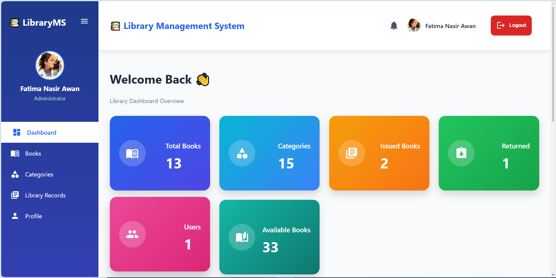 Library Management System hero screenshot